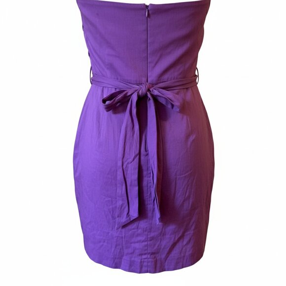 AFTER SIX - Cute Purple Halter Dress – Ruched Bodice - Medium - Picture 7 of 8